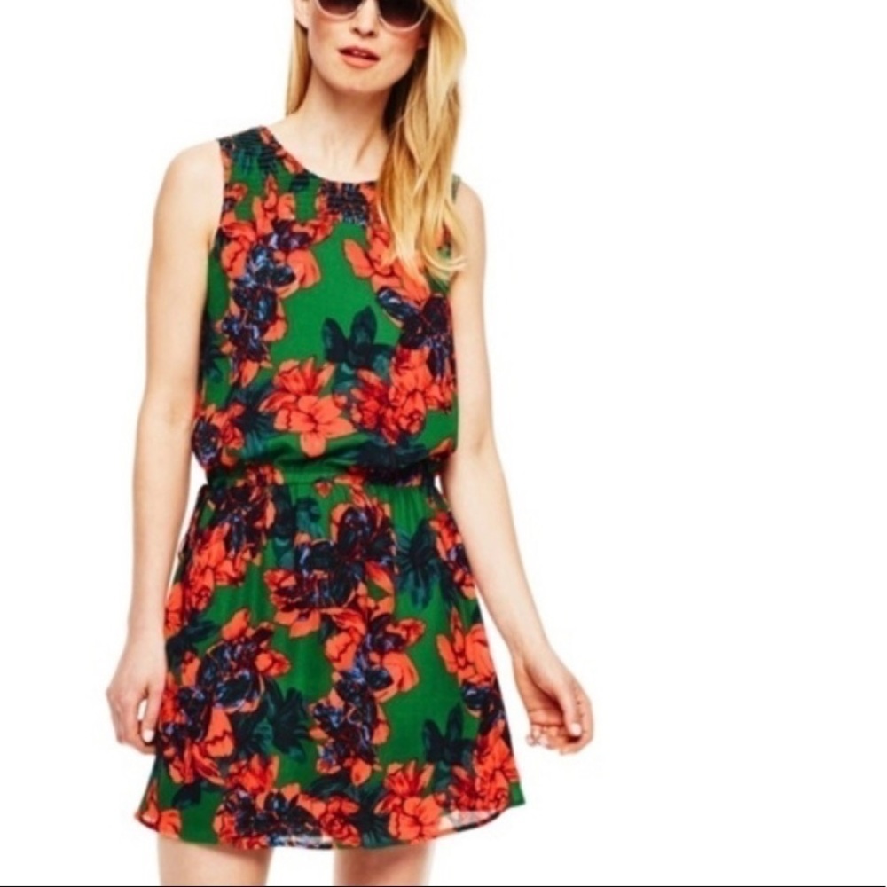Vince Camuto Batik Sleeveless Floral Dress Small